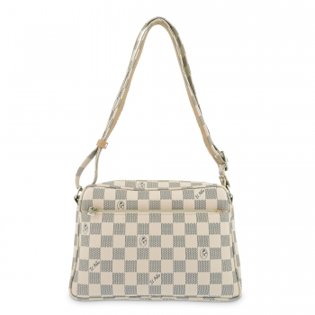 Bolso Bandolera mujer en lona y piel vacuno color beige- Chess