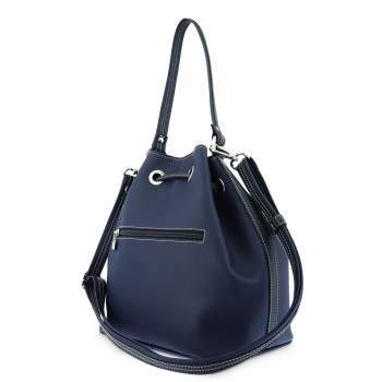 Bolso Saco mujer en lona color azul - Angula