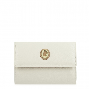 Cartera mediana mujer en piel vacuno color ivory-El Potro