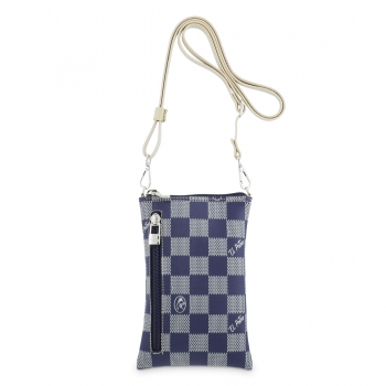 Bolso bandolera funda móvil chess azul -El Potro