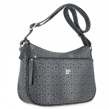 Bolso Bandolera mujer negro con print de logos El Potro - Insignia