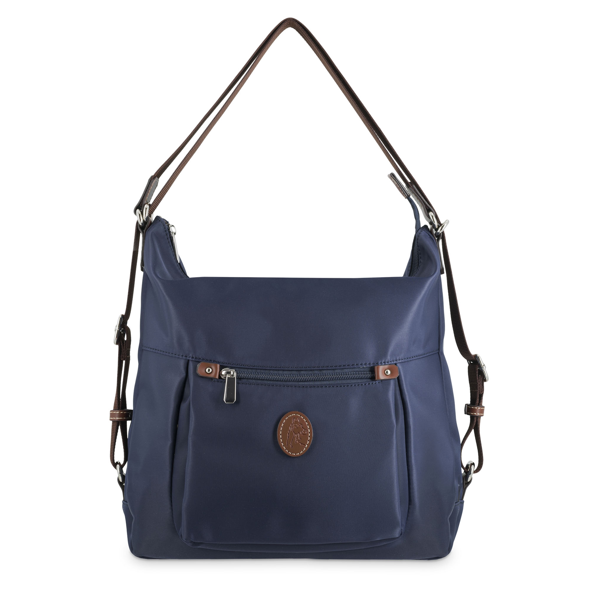 Bolso-mochila de mujer en nylon azul