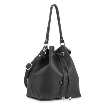 Bolso saco de mujer color negro-El Potro