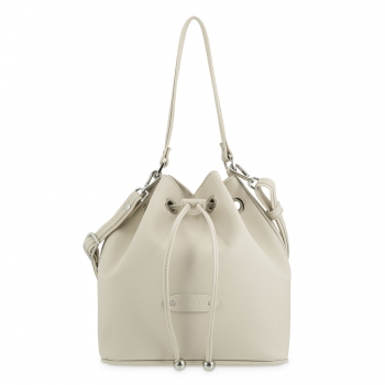 Bolso saco de mujer color beige-El Potro