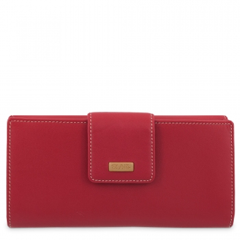 Cartera grande mujer en piel vacuno color rojo-El Potro