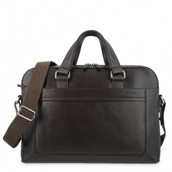 Bolso carpeta porta ordenador unisex  en piel vacuno marrón-El Potro