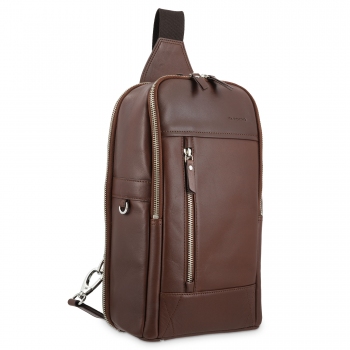 Bolso bandolera jamonera en color cuero- ELPOTRO