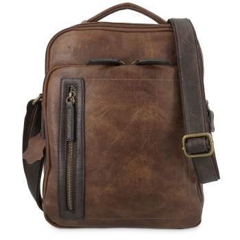 Bolso bandolera grande hombre en color cuero- Verota