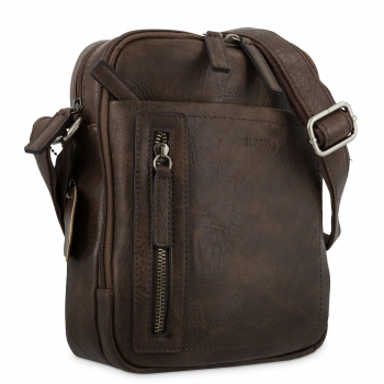 Bolso bandolera mediano hombre en color marrón - Verota