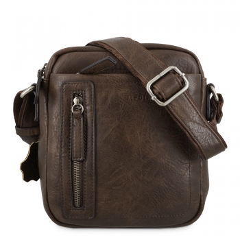 Bolso bandolera pequeño hombre en color marrón - Verota