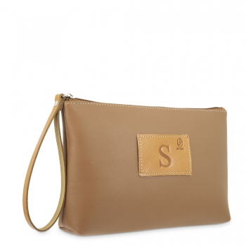 Bolsa de mano mediano color cuero- El Potro