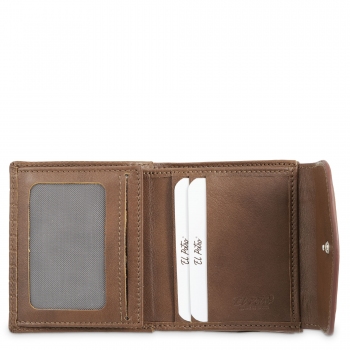 Cartera de mujer pequeña en piel vacuno color cuero - Cromo