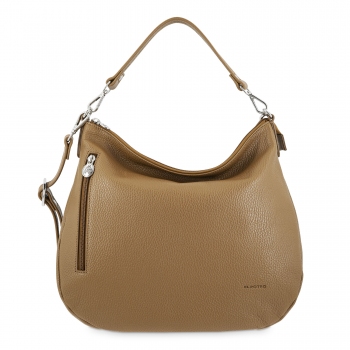 Bolso Hobo mujer en piel vacuno color cuero - Floater
