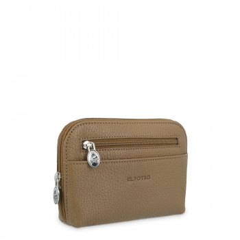 Bolsa de mano mediana de mujer en piel vacuno color cuero - Floater