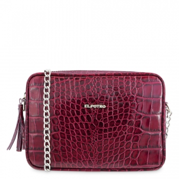 BOLSO BANDOLERA BURDEOS EL POTRO