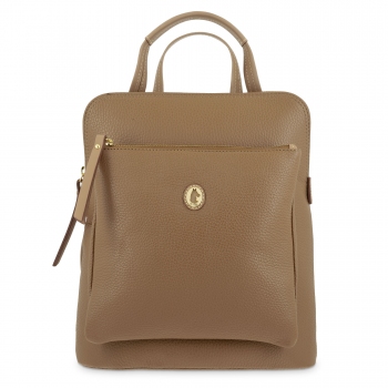 Mochila bolso mujer en piel vacuno color negro- Oasis