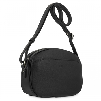 Bolso bandolera pequeño 2 y guantera con cremalleras piel vacuno color negro-E L P O T R O