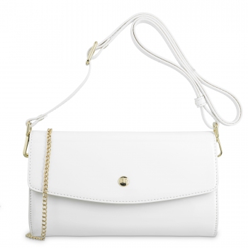 Bolso de fiesta mujer en color blanco - Charol