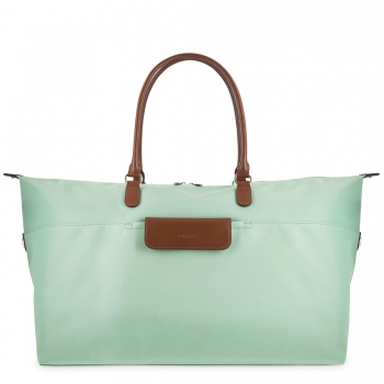 Bolso cesta de viaje grande verde agua-El potro