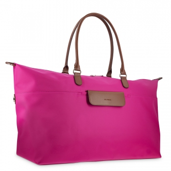 Bolso cesta de viaje grande rosa-El potro