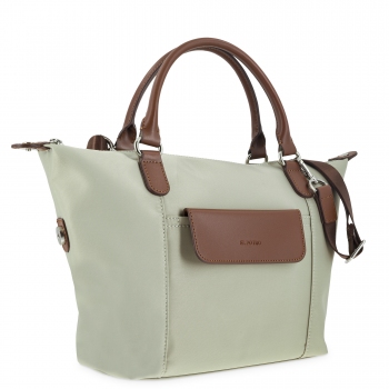 Bolso cesta pequeño beige-El Potro