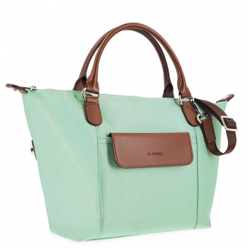 Bolso cesta pequeño verde agua-El Potro