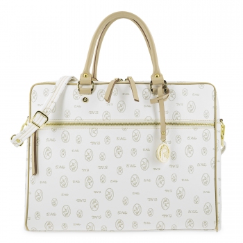 Bolso carpeta grande de  mujer en color blanco - EL POTRO