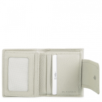 Cartera de mujer pequeña en piel vacuno color beige - I R I S