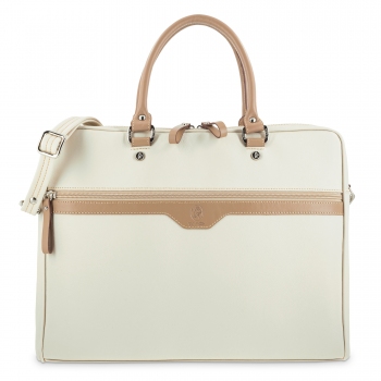 Bolso carpeta grande mujer color beige-Base