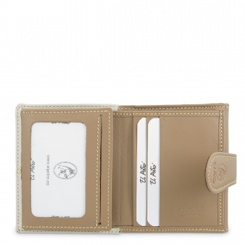 Cartera pequeña de mujer de color beige-Base