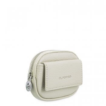 Monedero mujer en piel vacuno color beige - I R I S