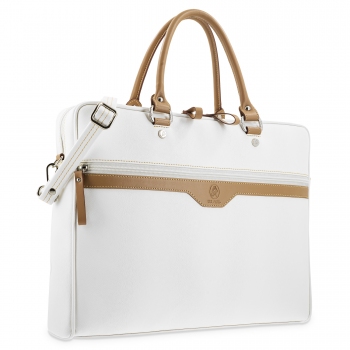 Bolso carpeta grande mujer color blanco-Base