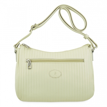 Bolso Hobo mujer en piel vacuno color ivory - Cromo