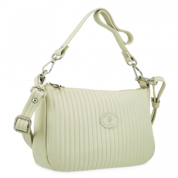 Bolso de 2 asas de mujer en piel vacuno color ivory - Cromo
