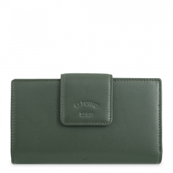 Cartera mediana de piel vacuno color verde-El Potro