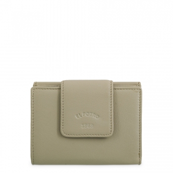Cartera pequeña de piel vacuno color taupe-El Potro