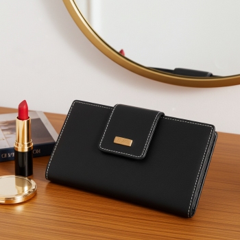 Cartera mediana mujer en piel vacuno color negro-El Potro