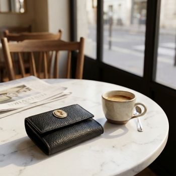 Cartera pequeña mujer en piel vacuno color negro-El Potro
