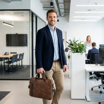 Bolso carpeta color cuero-El Potro