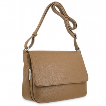 Bolso solapa bandolera  de El Potro color cuero-Siena