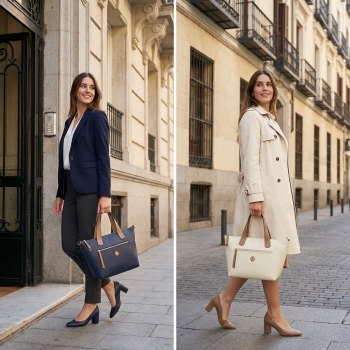 Bolso cesta bandolera mujer en piel vacuno color ivory - Oasis