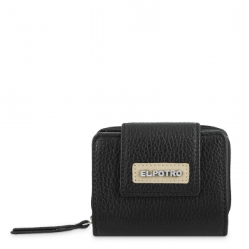 Billetero pequeño de piel vacuno color negro-A Z A H A R