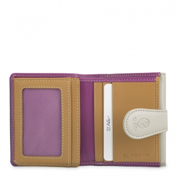 Cartera pequeña de mujer en piel vacuno color rosa - N A T U R E