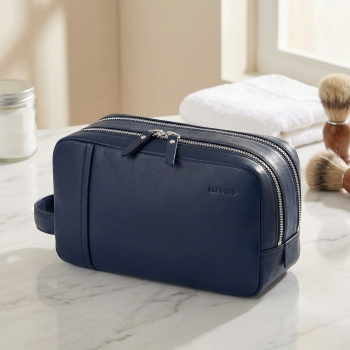 BOLSA DE ASEO DE PIEL AZUL EL POTRO BOSTON