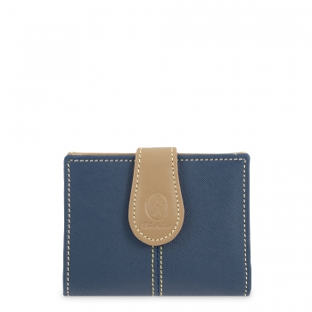 Cartera pequeña de mujer de color azul-Base