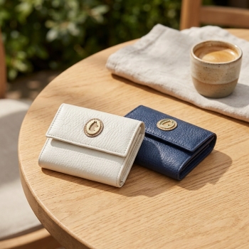 Cartera pequeña mujer en piel vacuno color ivory-El Potro