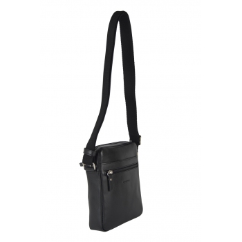 Bolso Bandolera hombre en piel vacuno color negro - Box