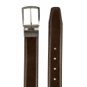 Cinturón reversible hombre en piel vacuno color negro/marrón - Box
